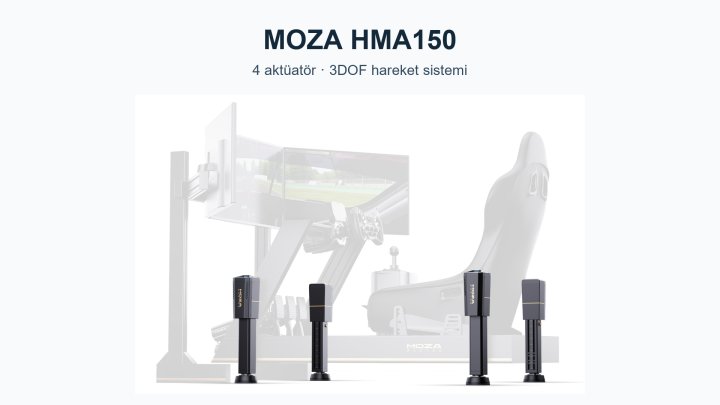 MOZA HMA150: kokpitinize hareket kazandıran 4 aktüatörlü sistem