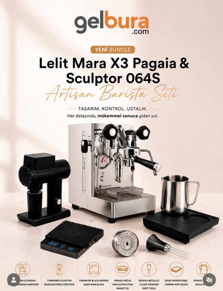 Lelit Mara X3 Pagaia &amp; Sculptor 064S "Artisan Barista Seti