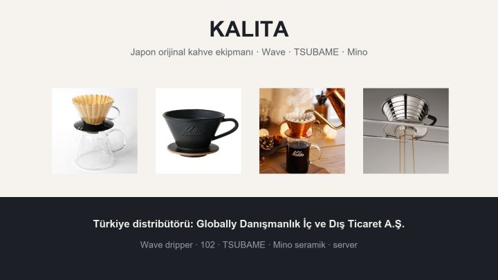 Kalita Kahve Ekipmanları: Wave Dripper, TSUBAME ve 102 Rehberi
