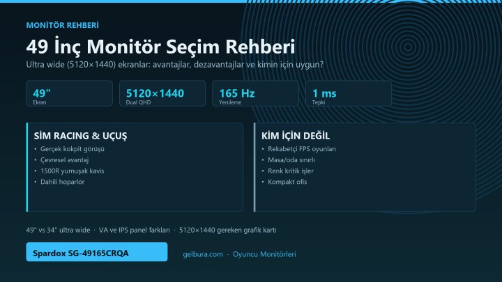 49 İnç Monitör Rehberi: Spardox SG-49165CRQA Ultra Wide