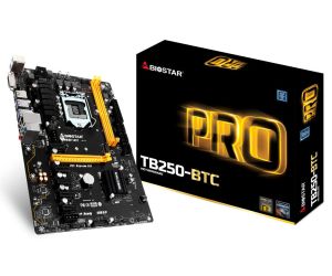 Biostar BTC TB250 BTCPRO 12xPCI-e 1151p DDR4 12 Ekran Kartı Uyumlu Mining Anakart