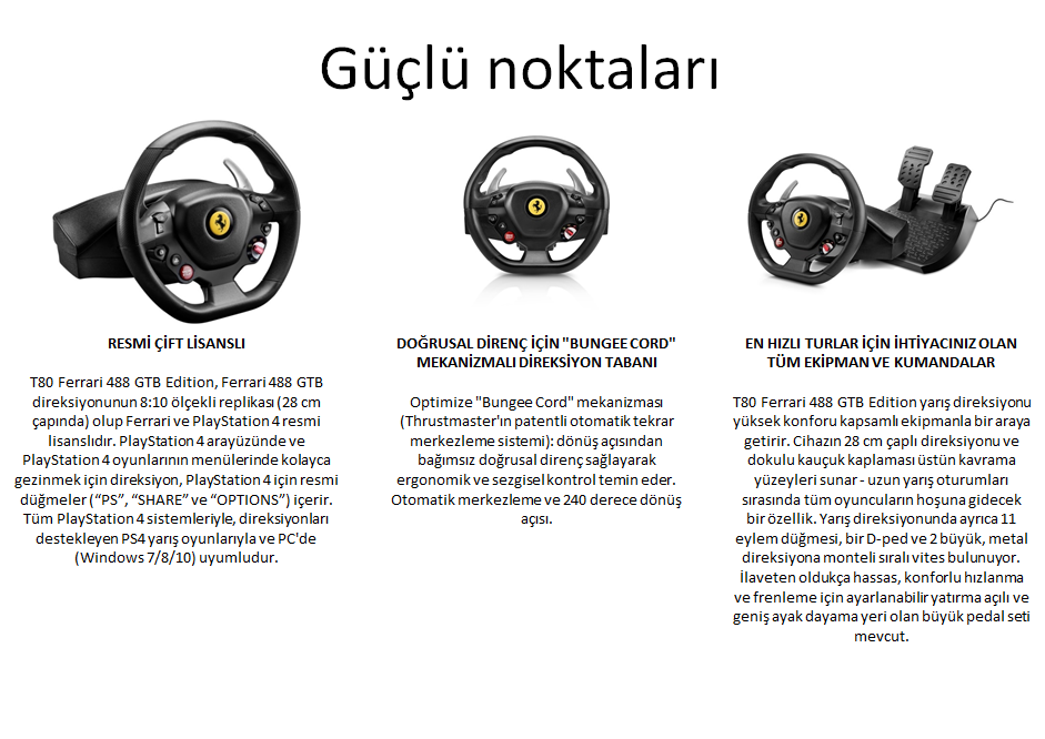 Thrustmaster T80 Ferrari Standlı Direksiyon Seti Fiyatı Ve