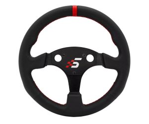 Simagic P-330R (K) 33cm Deri Yuvarlak Direksiyon Simiti (Boş Hub Yok)