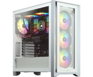 Corsair ICUE 4000X RGB Tempered Glass Mid-Tower ATX Case White