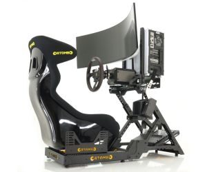 Ortombo DD GTI Pro Yarış Kokpiti Kızak Dahil Kırmızı Koltuklu