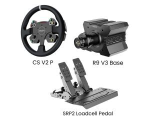 Moza Racing R9 V3 Base CS V2P Wheel SRP2 Pedal Bundle