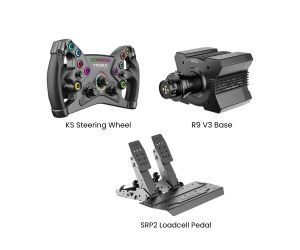Moza Racing R9 V3 Base KS Steering Wheel SRP2 Pedal Bundle