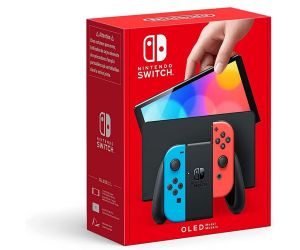 Nintendo Switch Oled Kırmızı-Mavi Oyun Konsolu (İthalatçı Garantili)
