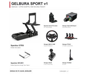 Gelbura Sport v1 9Nm GTRS Simagic Neo X 330R P700 Sim Racing Paketi