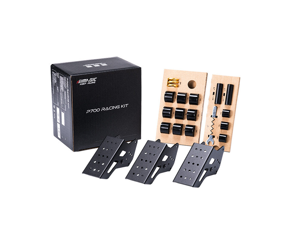 Simagic P700 Racing Kit kutusu, yükseltme braketleri ve ayar parçaları
