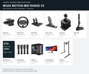 Gelbura Motion Mid Range V2 MOZA Hareketli Full Simülasyon Paketi