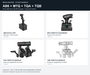Moza Racing AB6 + MTQ + TQA + TQB Flight Bundle